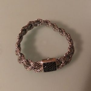 John hardy black sapphire silver bracelet